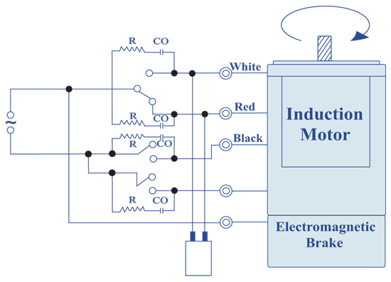 Wiring diagram for Single Phase Motors