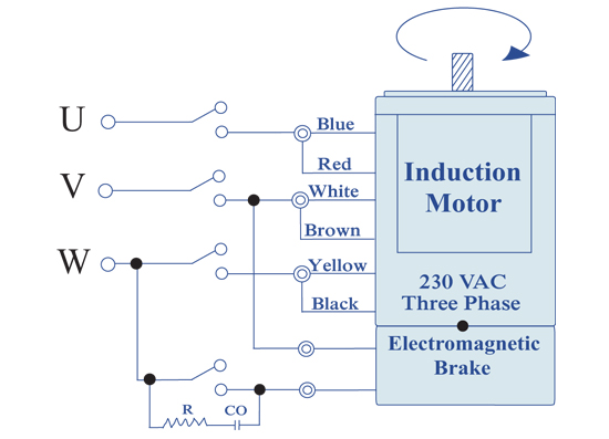 Wiring diagram for Three Phase Motors